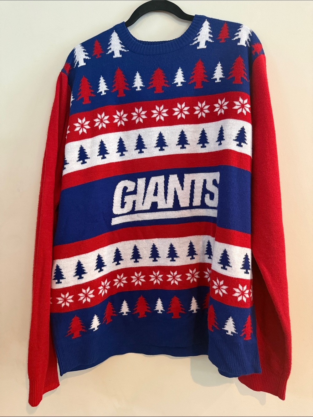 Men’s ugly NY Giants Football Christmas sweater XXL